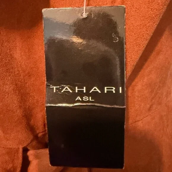 Tahari ASL Women’s Faux Suede Sheath Dress Size 14 Walnut NWT - Picture 10 of 10